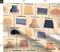 Mid Century Modern Minimal Yellow Blue Orange Retro Inspired Atomic Era 1950S 1960S Look Custom Printed Fabric by Spoonflower Various Fabrics by the Yard or Fat Quarter